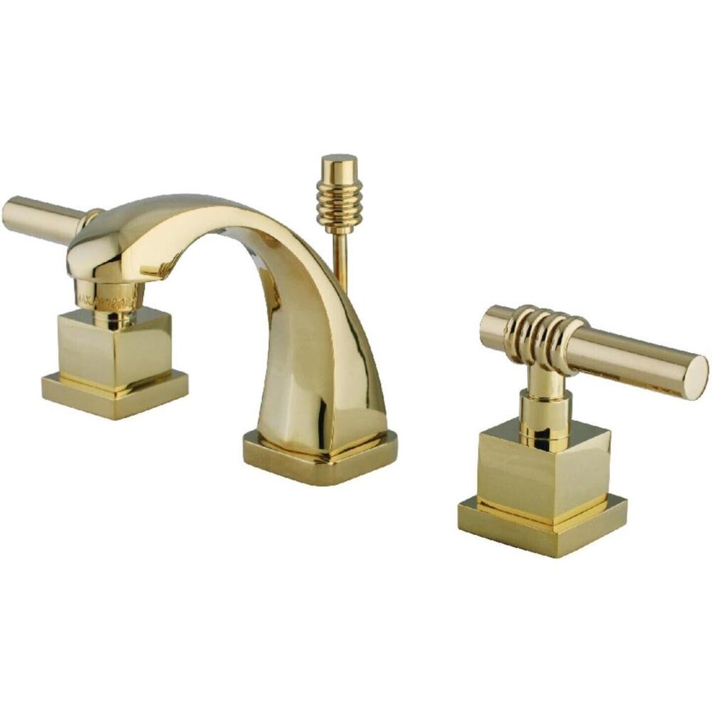 Kingston Brass KS494.QL Milano 1.2 GPM Widespread Bathroom Faucet - Brass